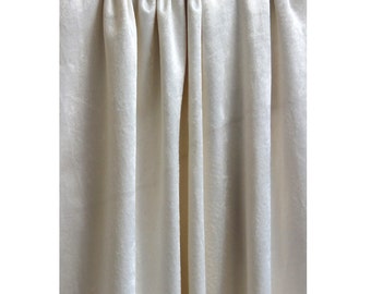 Ivory Velvet Curtain 52x84 Rod Pocket Curtain