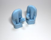 Fleece Mittens Wrap Stay On - Infant or Toddler Size - Powder Blue