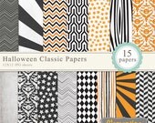 Halloween digital scrapbooking paper 12x12, digital scrapbook paper, royalty free - Halloween Classic- Instant Download Il_170x135
