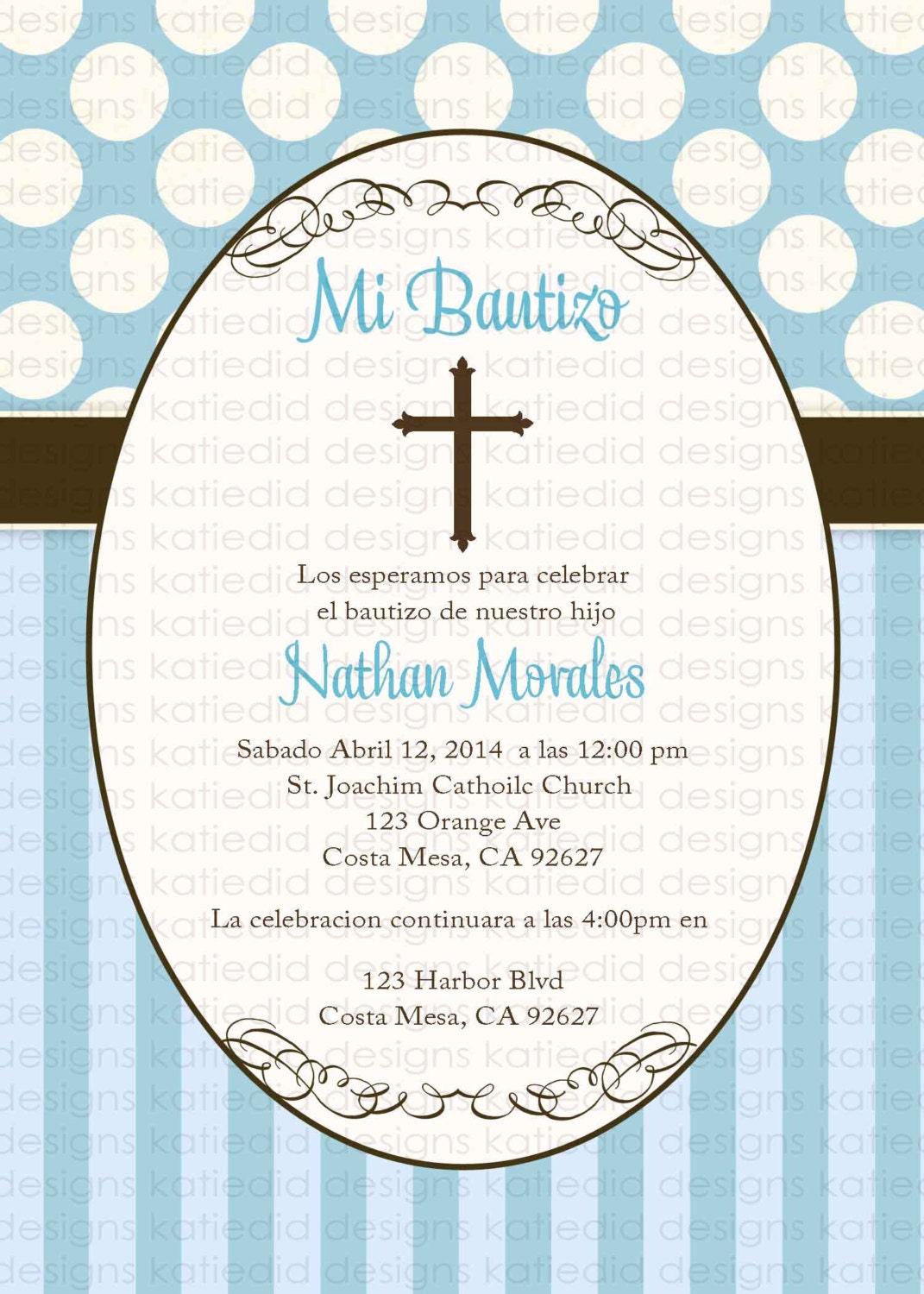 Baptism Invitation In Spanish Printable Boy Invitacion Bautizo 999