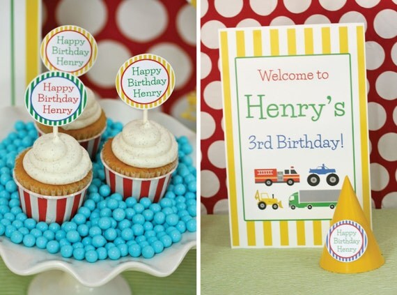 DIY, Transportation Birthday Party PARTY PACK Il_570xn