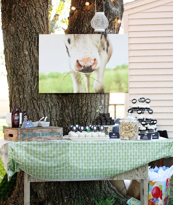 Cow Birthday, Cow Birthday Party, Cow Birthday Party, Cow Invitation, Cow Printables, Cow Decorations, Lauren Haddox Designs Il_570xn