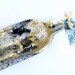 Bottle dish- melted recycled bottle, snack dish, black, gold