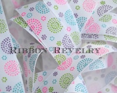 Easter Ring around the rosie glitter dots on white 7/8" grosgrain ribbon - Easter collection NEw Il_170x135