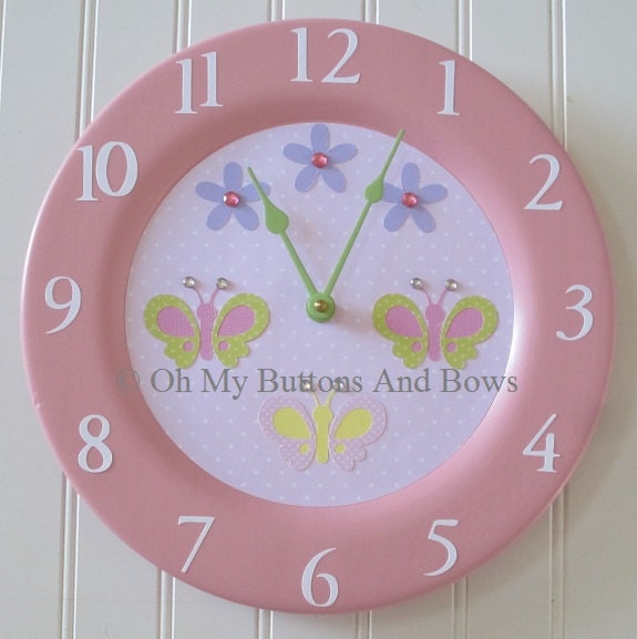 Childrens Clocks . Wall Clocks. Custom Clocks. Nursery Clocks