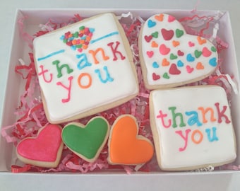 Thank You Cookie Gift Set, sugar cookies, thank you cookies, cookies, thank you gift