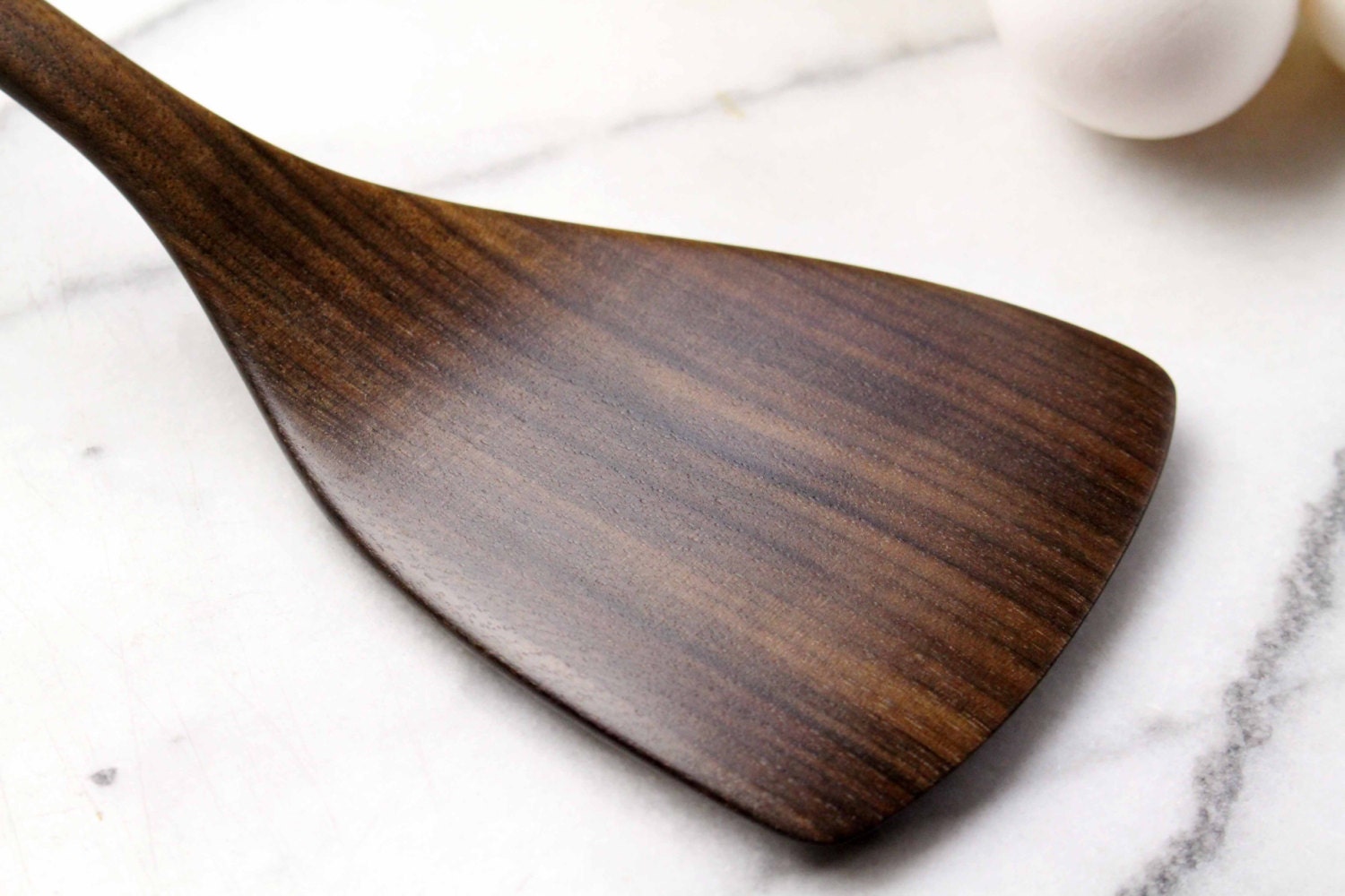 Large wooden spatula kitchen utensil of Walnut wood