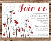 DIY Printable Christmas Winter Bird Baby Shower or Bridal Shower Invitation Il_170x135