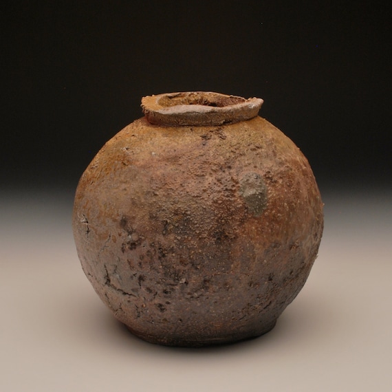 Small Ember Buried Jar - Anagama Fired, Rustic, Wabi Sabi