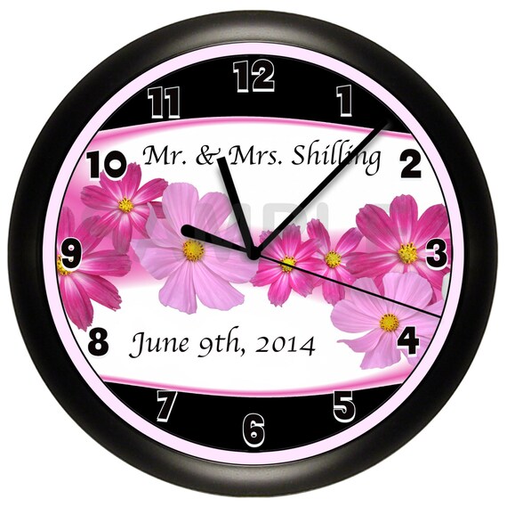 Custom Personalized WEDDING Wall Clock by cabgodfrey on Etsy