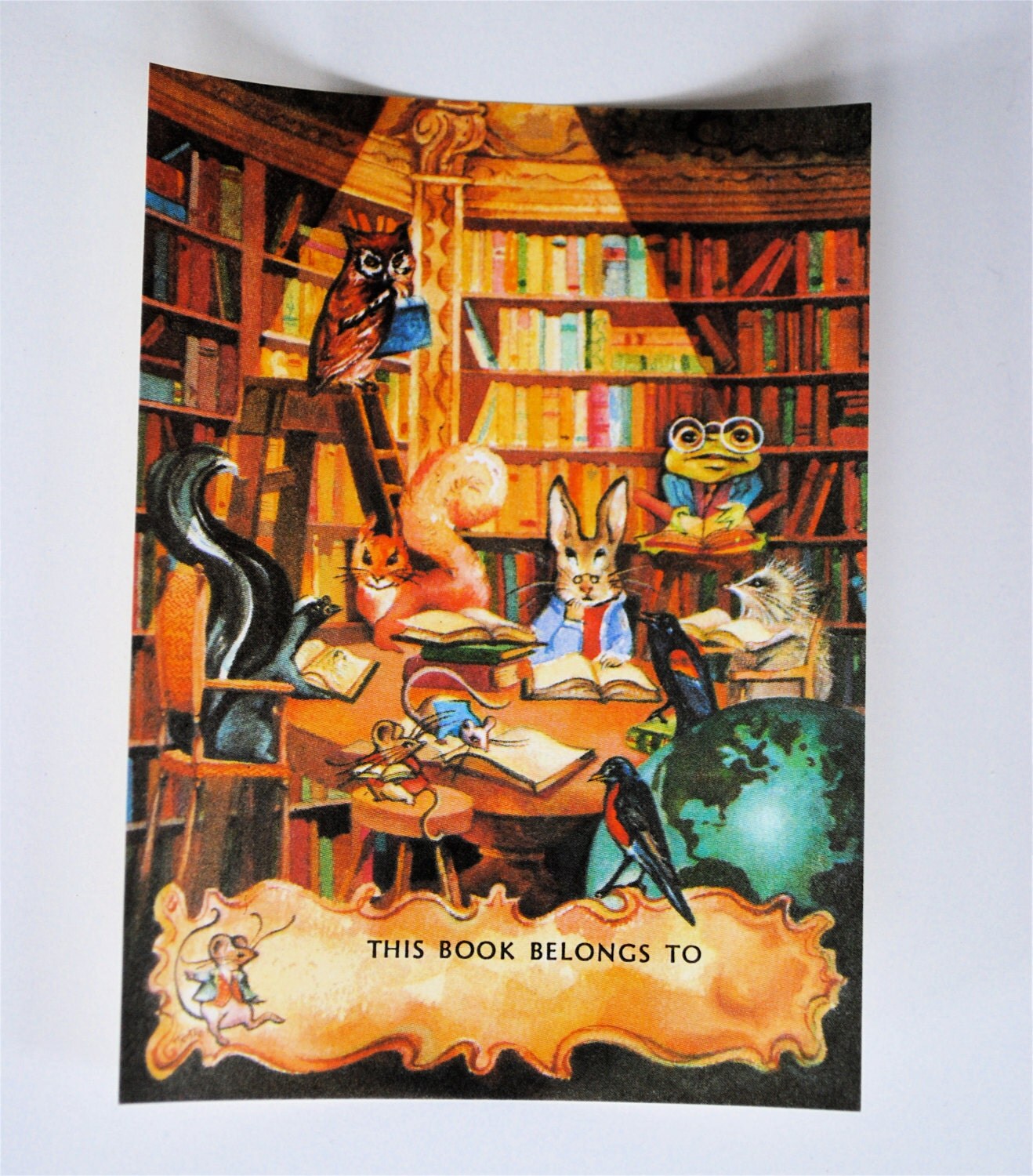 vintage bookplates labels children's library ex libris
