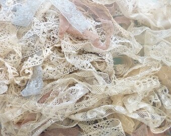 27 pieces of antique lace trim