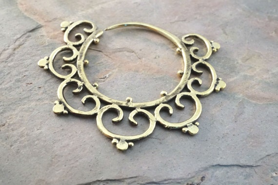 18 Gauge Brass Septum Ring Cartilage Hoop Bull Ring Nose