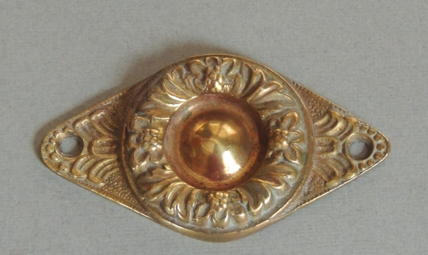 Vintage Solid Brass Bed Bolt Cover Escutcheon For Antique Bed Decor