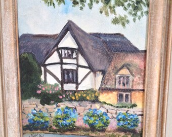 Original Framed Painting- Brodway Cottage