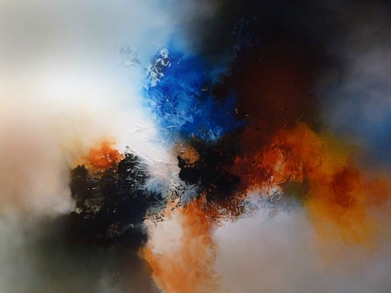 Large Canvas Abstract Painting by Artist Simon Kenny