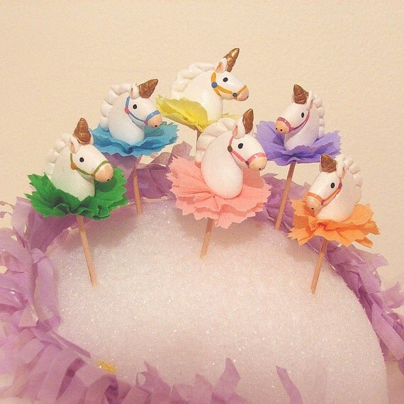 Unicorn Cupcake Toppers/Picks Il_570xn