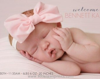 Full Photo Birth Announcement