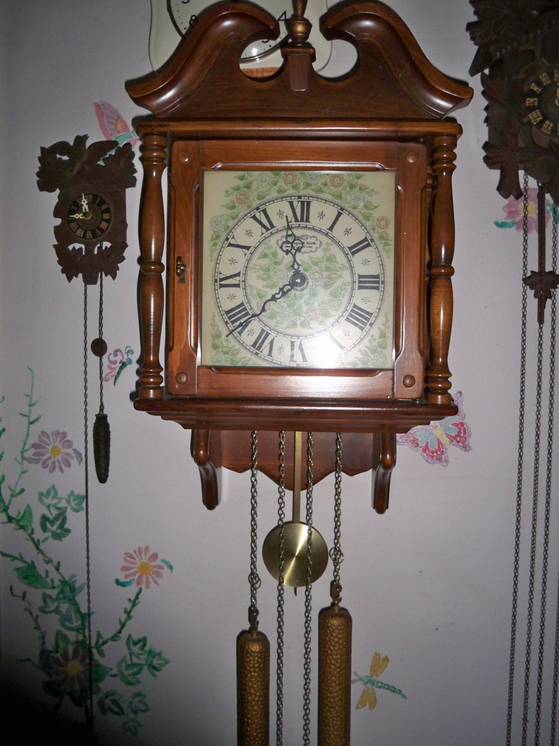 Reserved for Felicia Vintage 1970's New England Clock