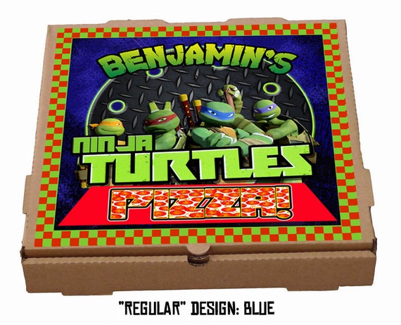 TMNT Ninja Turtle Birthday Pizza Party Box by partyprintsplus