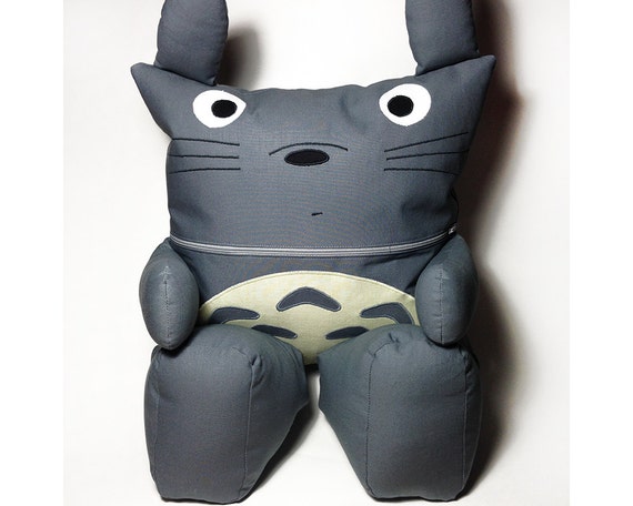 Totoro Inspired Plush Character Pillow Zipper Pouch Totoro Inspired Plush Character Pillow Zipper Pouch