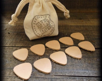 TEN Leather Guitar Picks