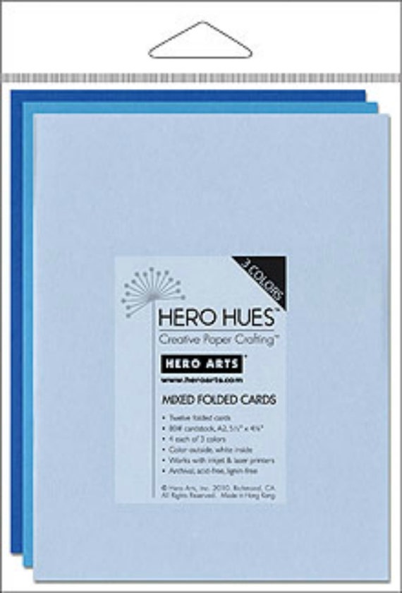 Hero Arts Sea Mixed Folded Cards PS571 blue powder azure cerulean