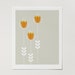 SALE - Mid Century Modern Botanical Art Print - Scandinavian Wall Decor - 5x7, 8x10, 11x14