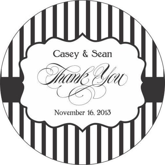Thank You Wedding Stickers Personalized with your text and colors - Compare and Save Il_570xn