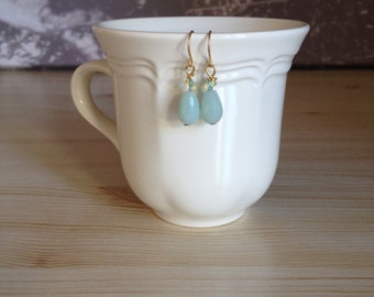 Boucles D'oreilles Avec Turquoises Naturelles - Style Authentique Et Ethnique - Occasion