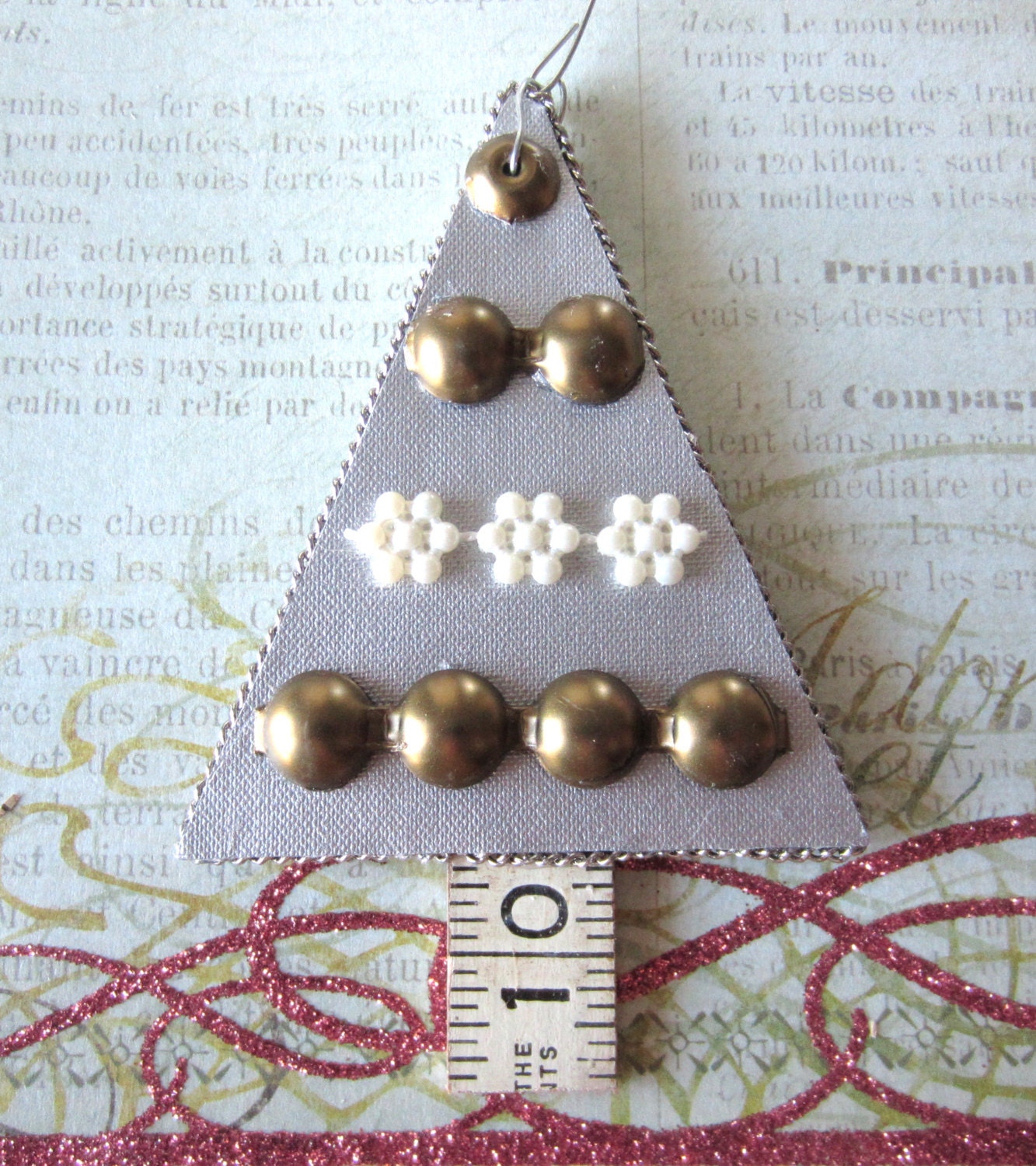 Silver & Gold Christmas Tree Ornament