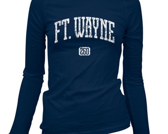 Women's Ft. Wayne 260 Long Sleeve Tee - LS Ladies T-shirt - S M L XL 2x - Fort Wayne Indiana - 2 Colors