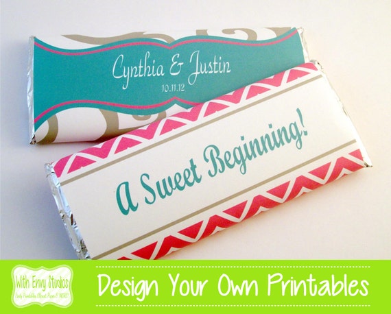 Personalized Chocolate Bar Wraps, Custom Chocolate Bar Wrappers, Custom Chocolate Bar Wrappers, PRINTABLE or PRINTED Il_570xn
