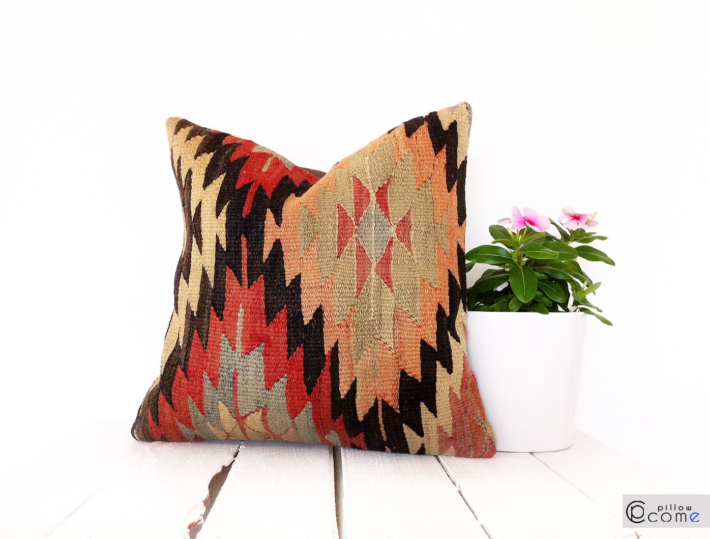 Historic Old pillow Retro Pillow Kilim pillow Hand by