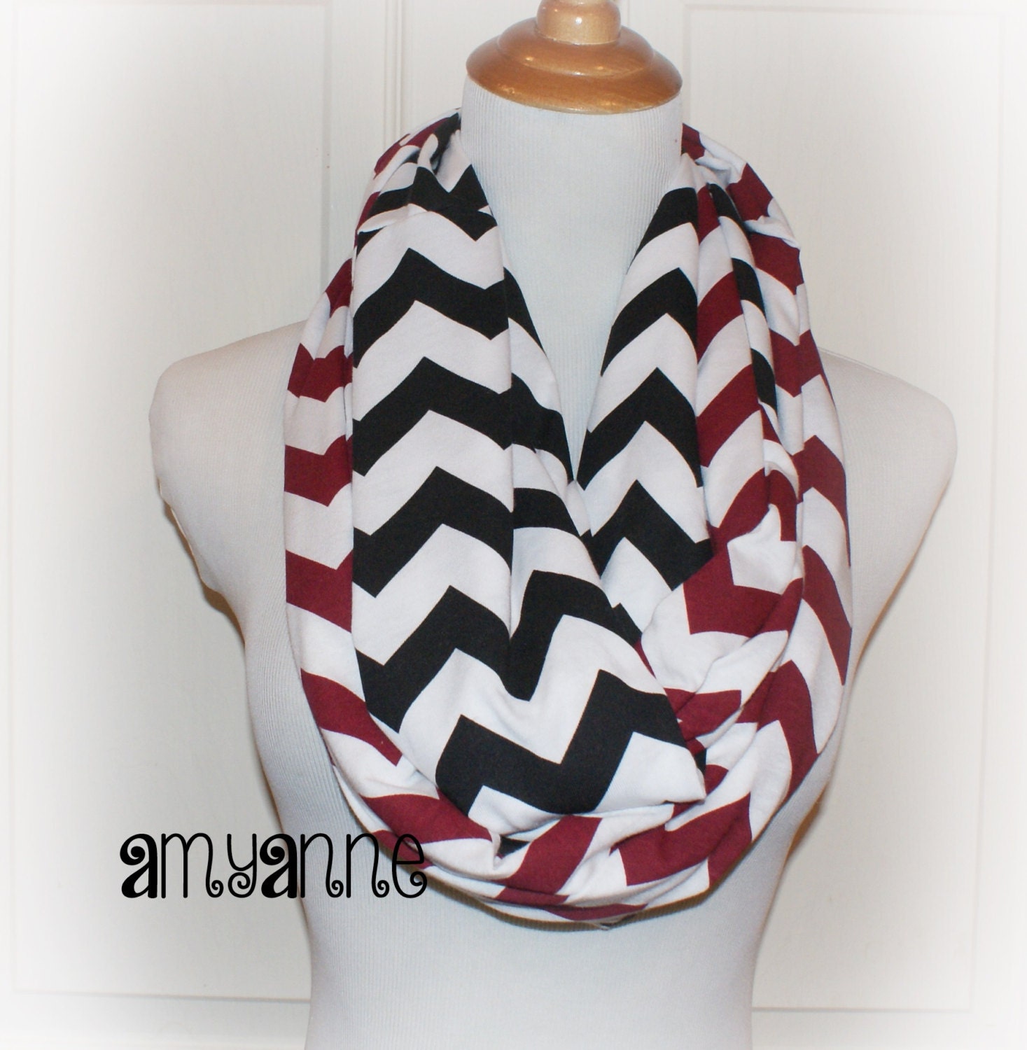 Maroon Burgundy and Black Jersey Knit 2 Pair by AmyAnneApparel