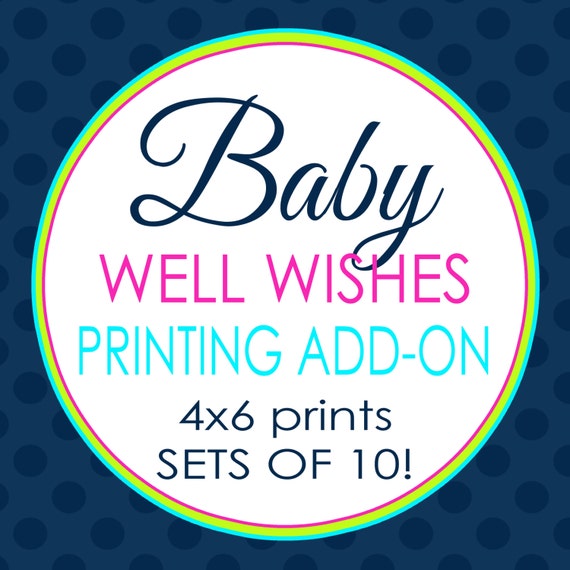 Printed Baby Well Wishes SETS of 10 - Shower Game #827 Il_570xn