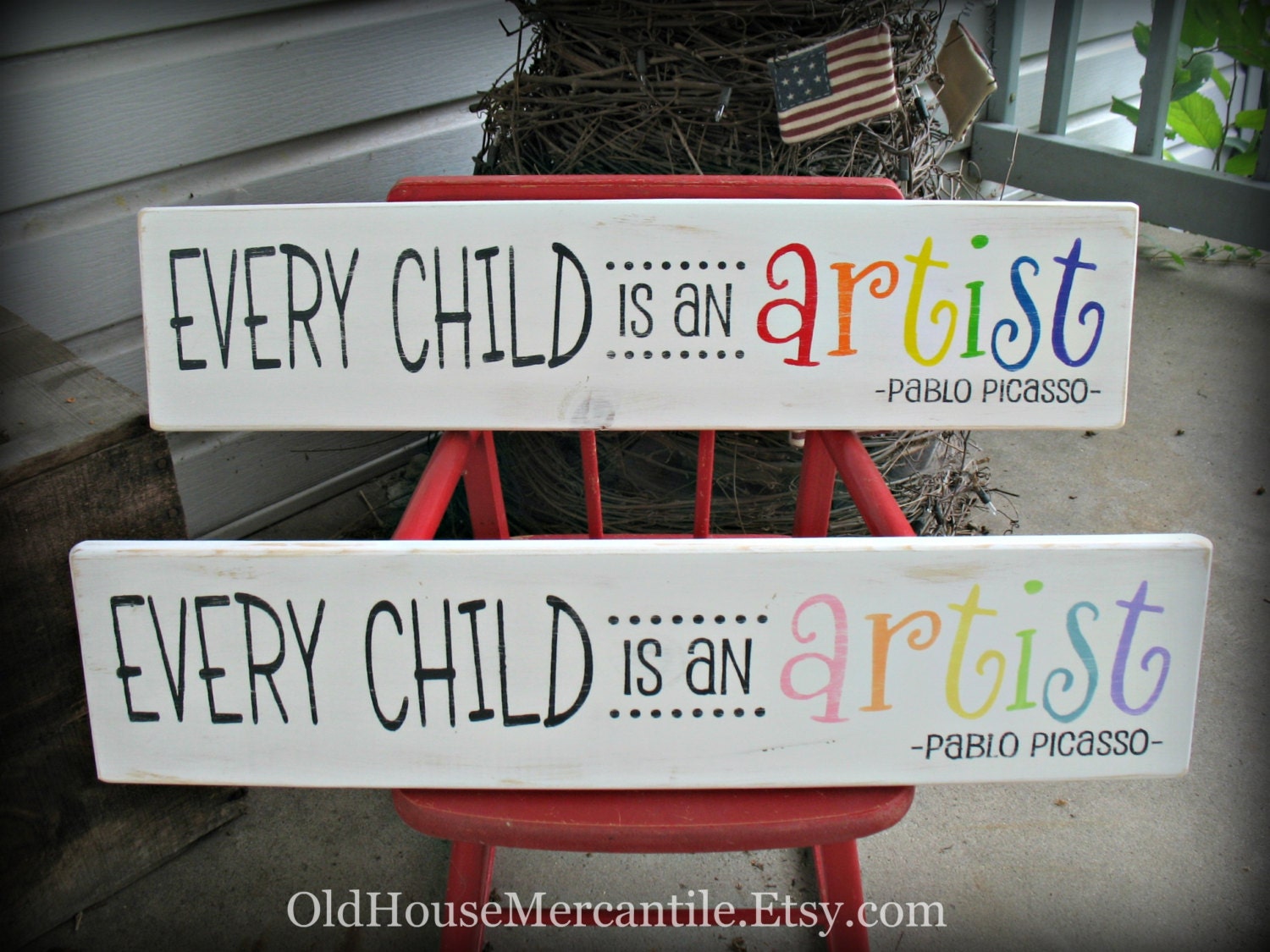 Every Child is an Artist Wooden Sign Children's Kid's