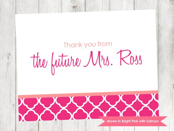 Kitchen Shower Thank You Cards - Personalized Printable Note Cards - Colors and Text Customizable Il_570xn