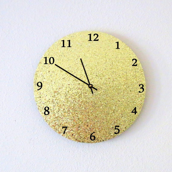 Glitter Wall Clock Trending Art Unique Wall Clock Gold