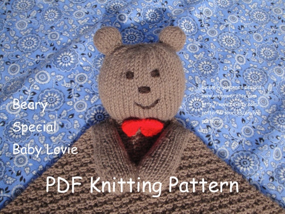 Knit baby lovey pattern