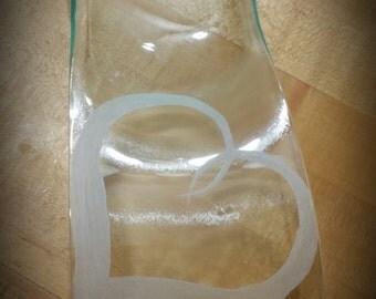 Hand etched, customizable spoon rest, candle holder