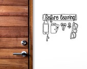 Hu2 Before I leave Reminder Sticker