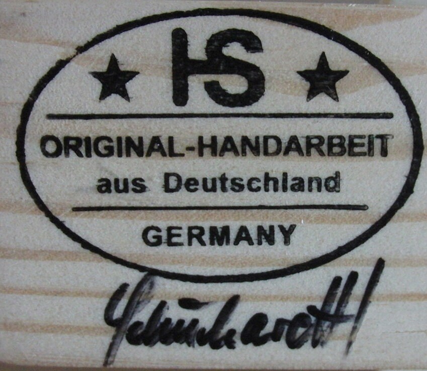 German Handmade Wood Christmas Ornament Made in Germany hand