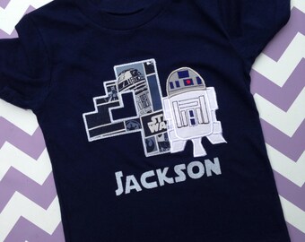 Boys Star Wars Birthday Shirt, R2D2, Darth Vader Birthday Shirt, Star Wars Shirt, R2D2 Shirt