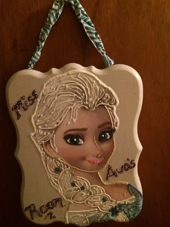 Disneys Frozen Elsa Bedroom Door Sign by preciousideas2 on Etsy