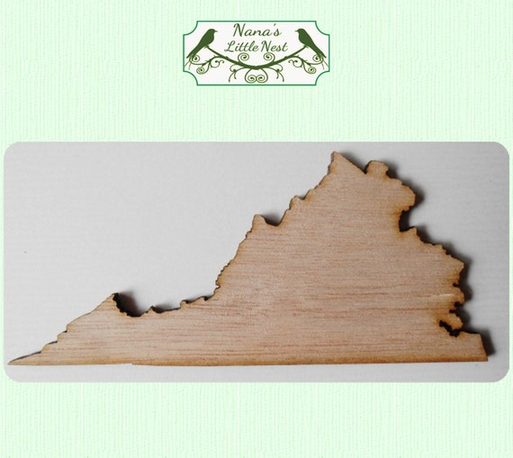 Wood cutouts of states