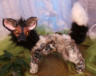 African Wild Painted Dog Posable Art Doll