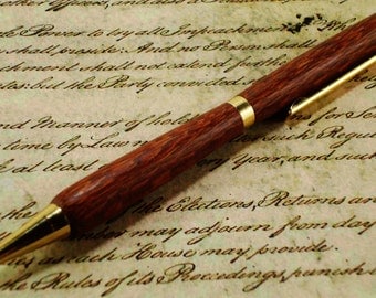 Leopardwood Pen - Slimline Style with Gold Finish