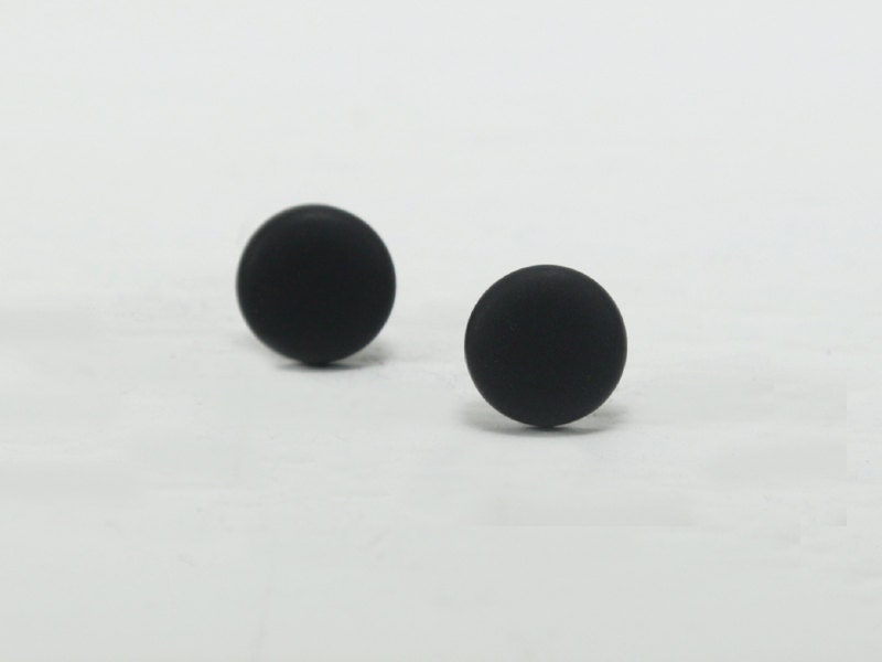 black stud earrings