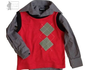LITTLE MAN eco-fashion vest upcycled children clothing